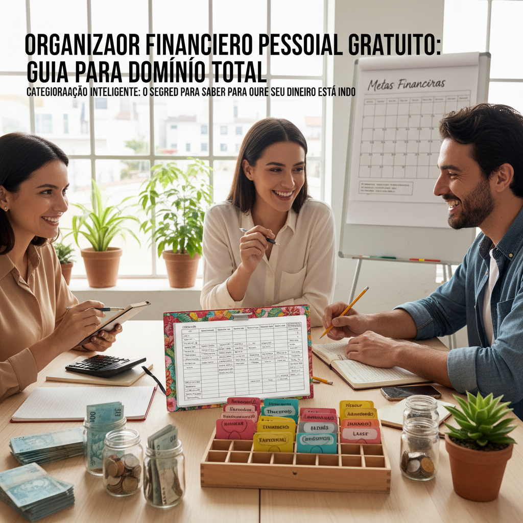 Categorização de gastos em organizador financeiro pessoal gratuito