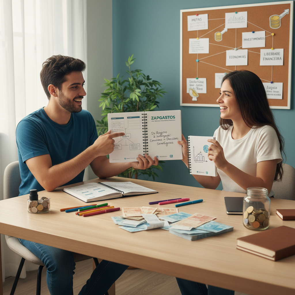 Interface de celular mostrando o app organizador financeiro ZapGastos categorizando despesas automaticamente