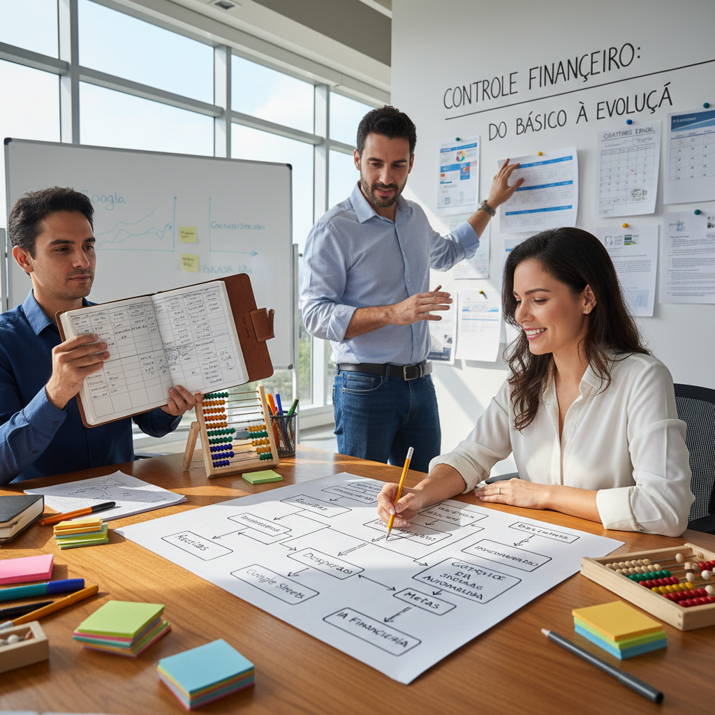 Controle financeiro google utilizando planilhas inteligentes para organização de dados