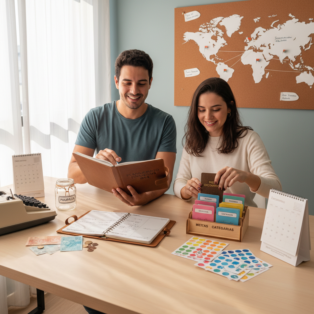 Homem analisando controle financeiro online pessoal no smartphone refletindo sobre erros de gestão