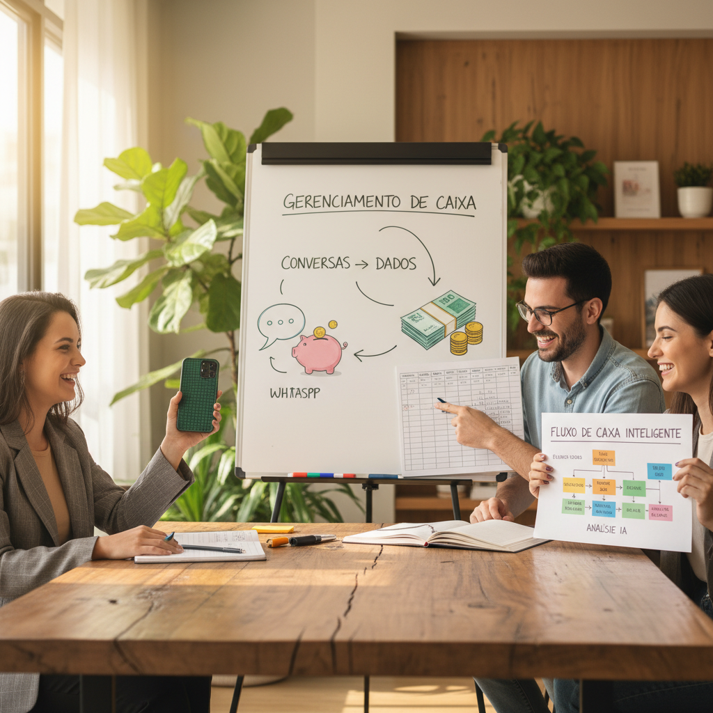 ZapGastos funcionando no WhatsApp para gerenciamento financeiro caixa