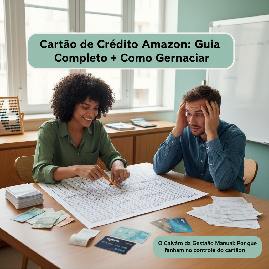 Dificuldades de gerir o cartão de crédito Amazon manualmente com planilhas