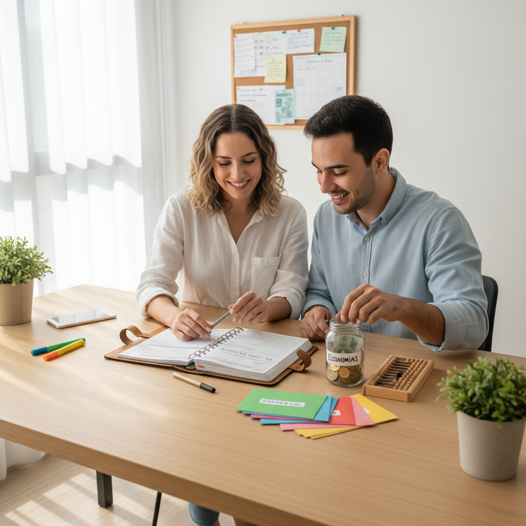 Homem analisando controle financeiro gratuito online no celular em ambiente moderno