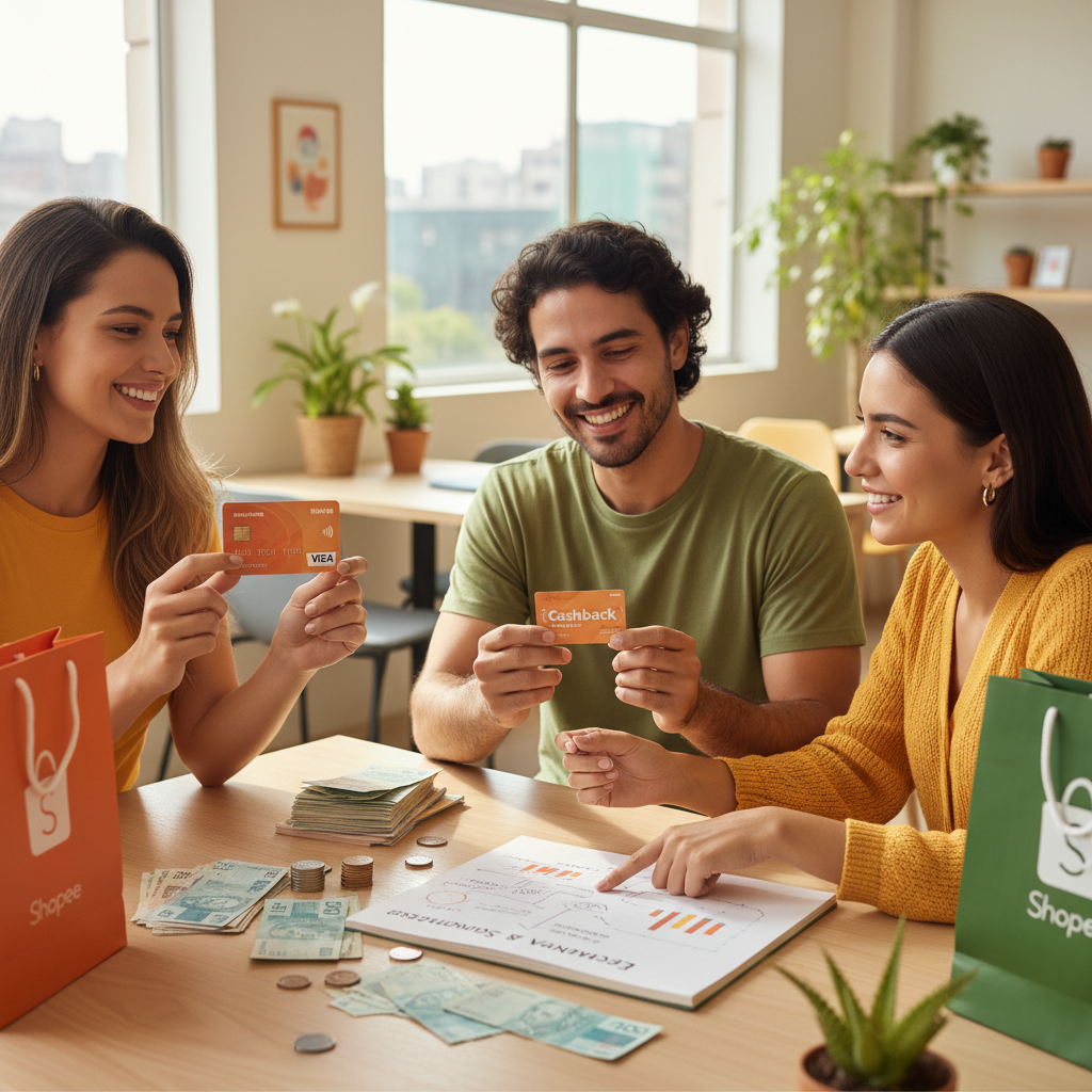 Cartão de crédito Shopee emitido pelo Santander com bandeira Visa Platinum