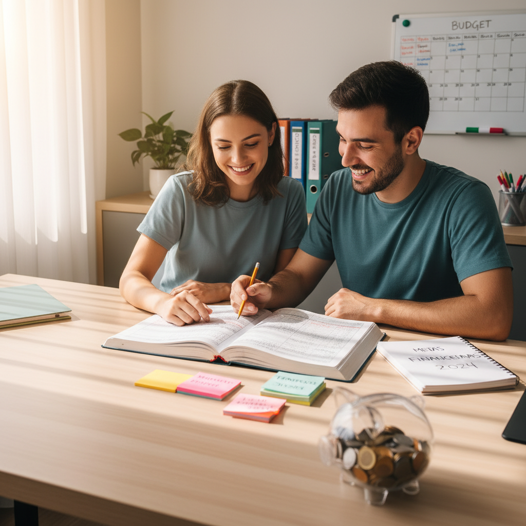 Homem analisando controle financeiro pessoal grátis para pc em um monitor moderno
