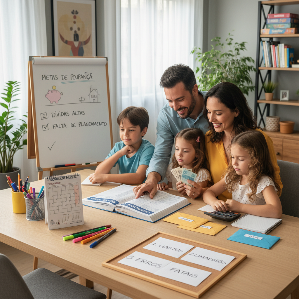 Gráfico mostrando erros fatais nos controles da família e como evitar dívidas