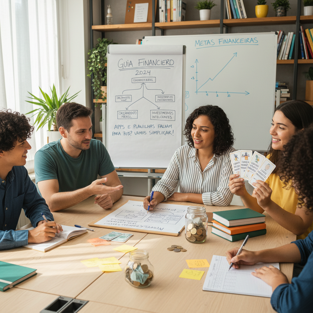 Pessoa frustrada tentando usar planilha de controle financeiro no notebook
