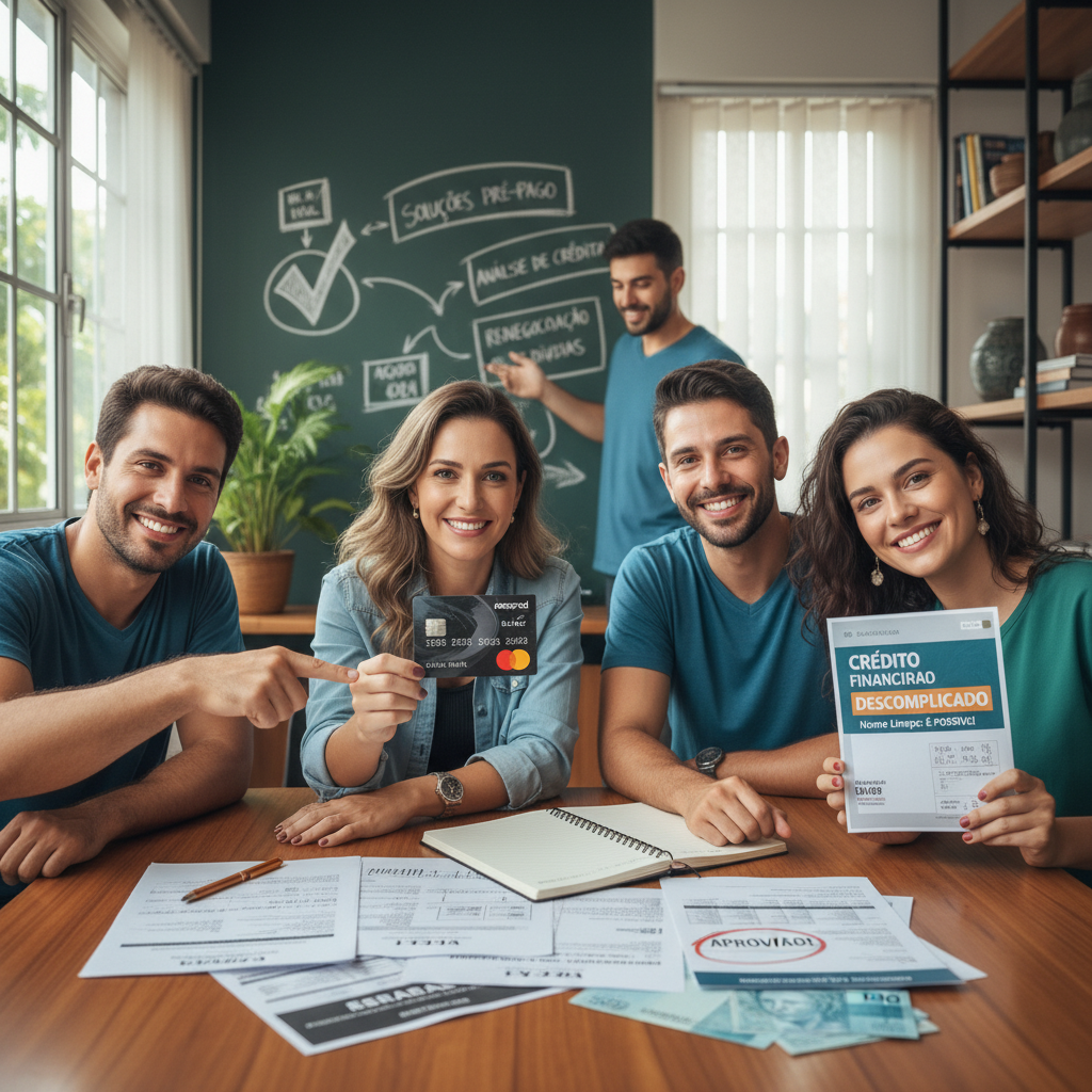 Cartão de Crédito Nome Sujo: As 3 Modalidades Para Quem Tem Restrição no CPF Pessoa analisando opções de cartão de crédito para negativados