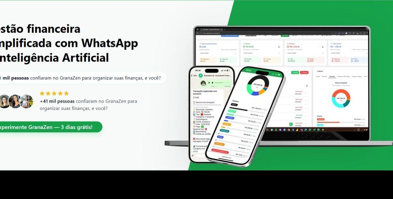 Interface do aplicativo de controle financeiro GranaZen