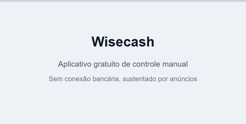 ZapGastos ou Wisecash: Qual é Melhor para Controlar suas Finanças? Interface do aplicativo de controle financeiro Wisecash